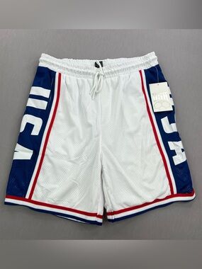 TEAM USA SOCCER/FUTBOL MENS MESH LINED ATHLETIC BASKETBALL SHORTS